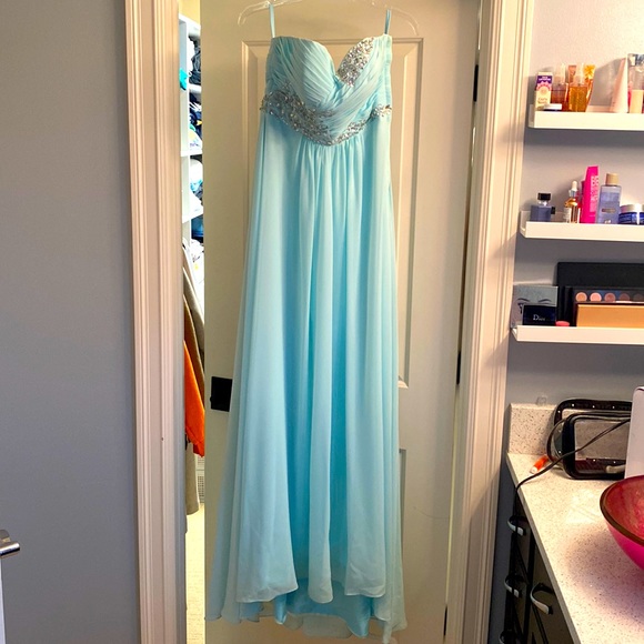 Pastel blue prom dress - Picture 2 of 3
